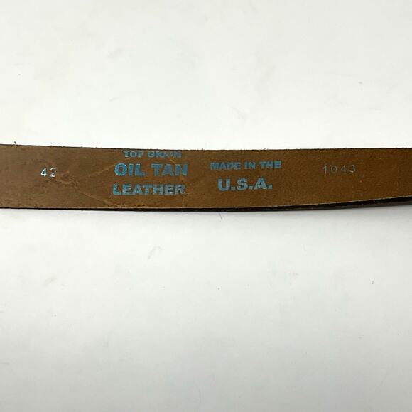 Vintage Oil Tan Leather Belt - Picture 3 of 3